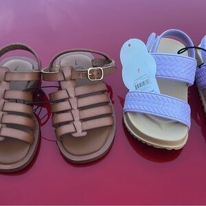 Stylish Brown and Purple Kids Sandals